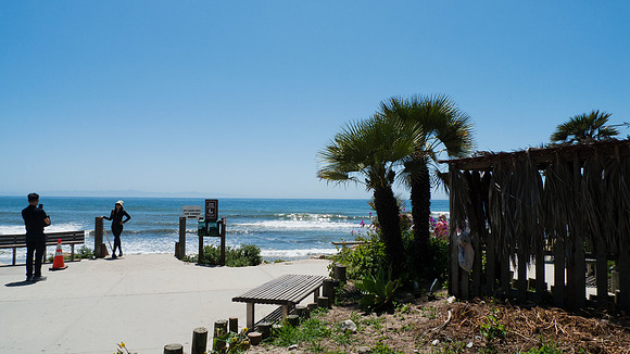 Arroyo Burro Beach, Santa Barbara, a woman poses for a photograp