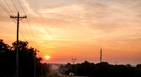 Morning Drive in the country at sunrise