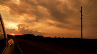 Don't Look Back, sunrise behind the truck