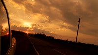 Don't Look Back, sunrise behind the truck