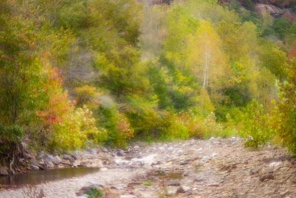 Blurred landscape autumn photo like impressionism