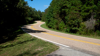Curving mountain road in Arkansas