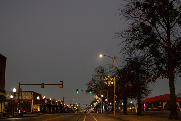 Sallisaw, Oklahoma, main street during the holiday season