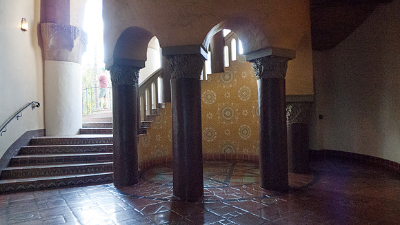 Santa Barbara Courthouse intersior with curving staircase