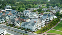View of the homes along the coast at Virginia Beach, Virginia