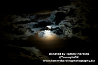 Full moon with clouds, Paschal Full Moon in April, 2023