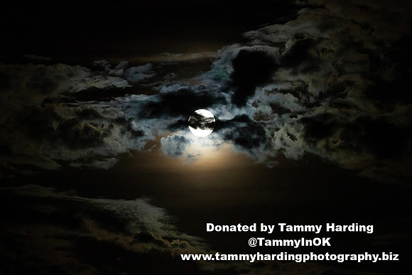 Full moon with clouds, Paschal Full Moon in April, 2023