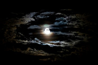 Full moon with clouds, Paschal Full Moon in April, 2023