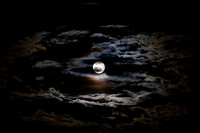 Full moon with clouds, Paschal Full Moon in April, 2023