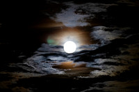 Full moon with clouds, Paschal Full Moon in April, 2023