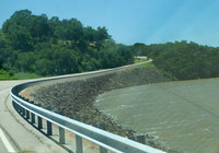 Eufaula Dam and lake during spring flooding 2019