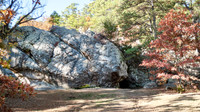 Robber's Cave State Park, cave trail with rocks and autumn color