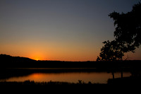 Sunset on the lake, eastern Oklahoma