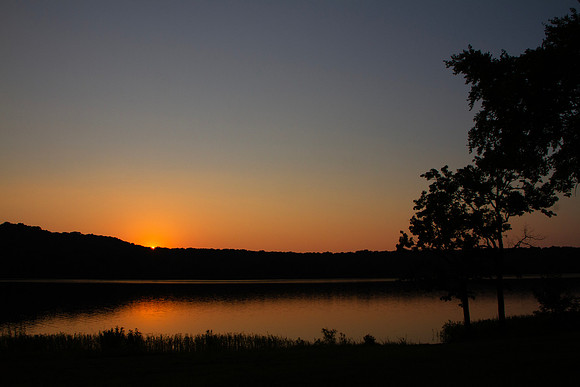 Sunset on the lake, eastern Oklahoma