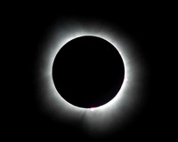2024 Solar Eclipse Sun and Moon