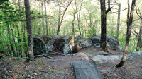 Top of the trail down through the rocks