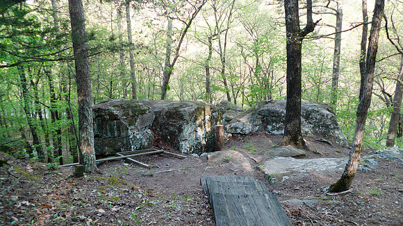 Top of the trail down through the rocks