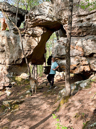 Tammy and Candy by the rock tunnel