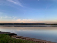 Beautiful still waters and mountain view landscape