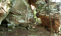 Rocky terrain and a natural tunnel