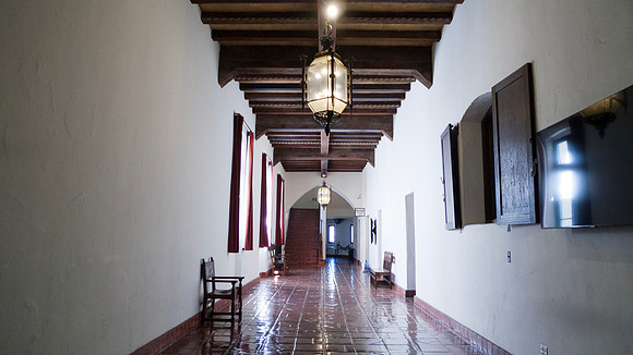 Santa Barbara Courthouse intersior with curving staircase