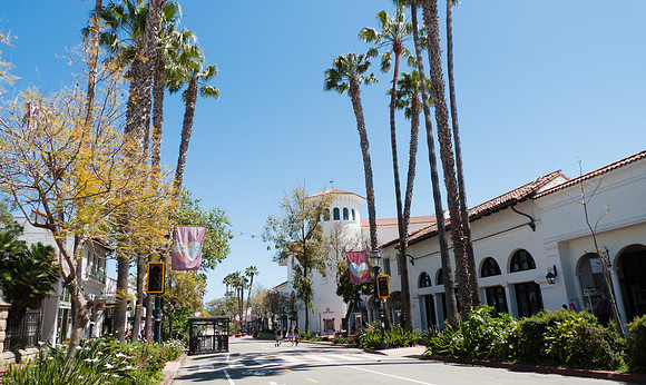 Santa Barbara, California Paseo  Nuevo shopping area
