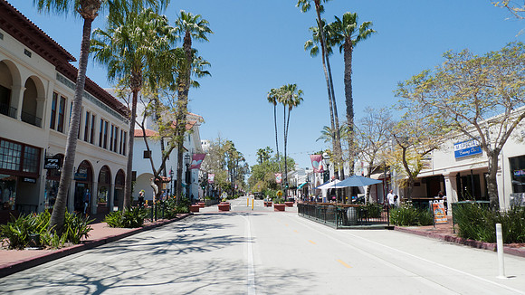 Santa Barbara, California Paseo  Nuevo shopping area