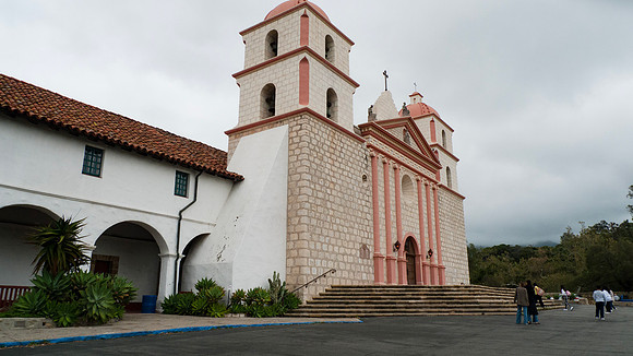 Old Mission Santa Barbara, facade and exterior