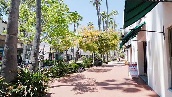 Santa Barbara, California Paseo  Nuevo shopping area